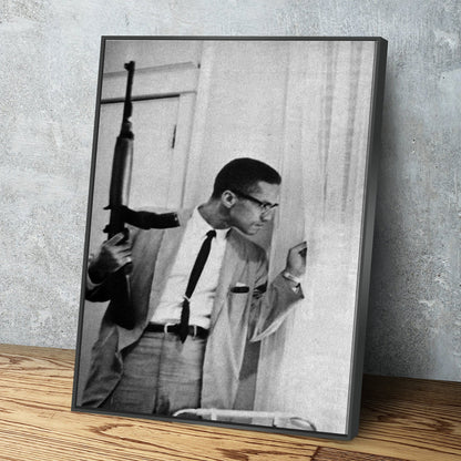 Malcolm X Poster | Window Canvas Wall Art