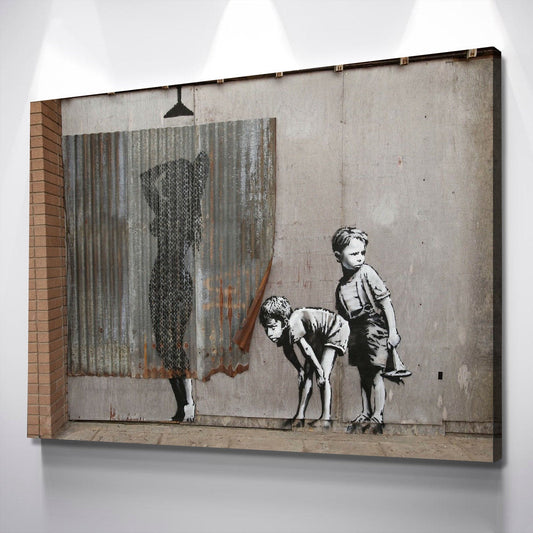 Banksy Prints | Banksy Canvas Art | Banksy Prints for Sale | Graffiti Canvas Art | Peeping Tom Boys