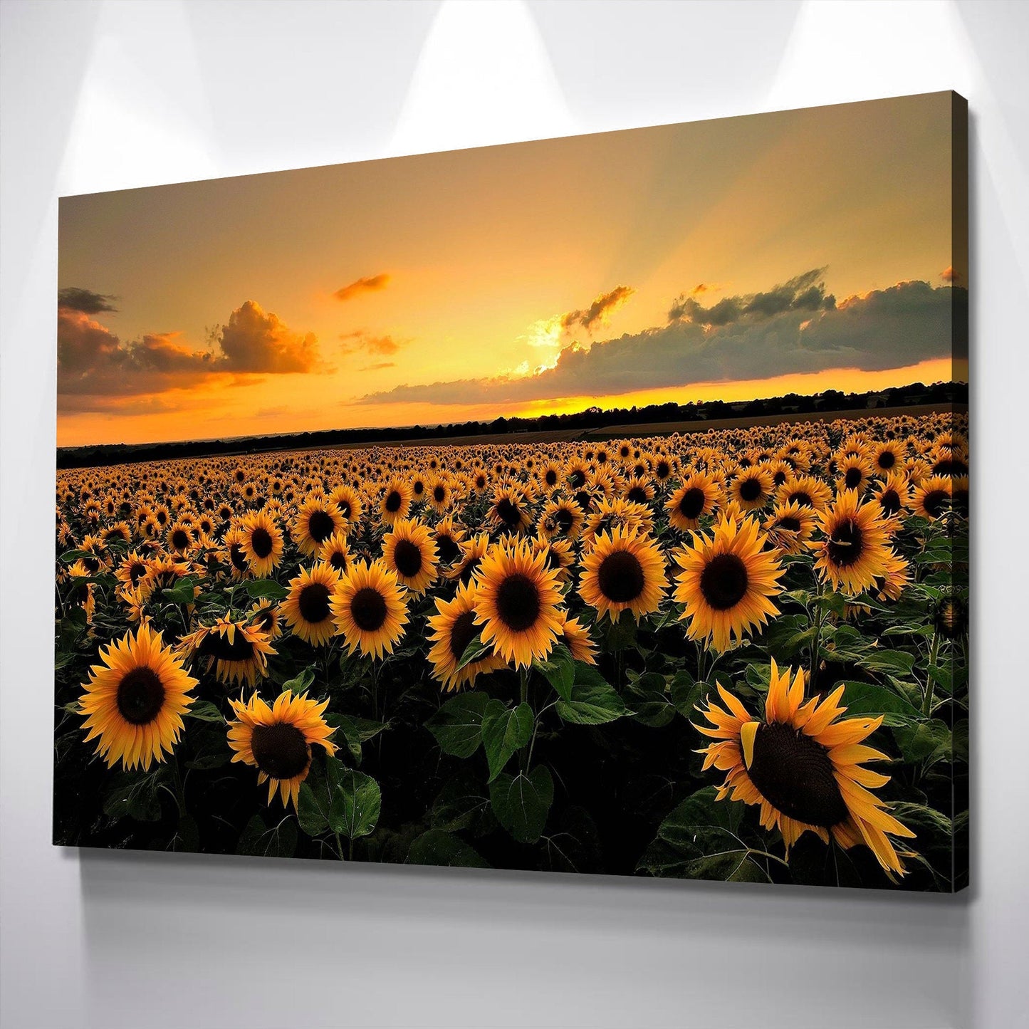 Sunflower Canvas Painting | Sunflower Canvas Wall Art | Sunflower Wall Decor Print | Living Room Bedroom Wall Decor