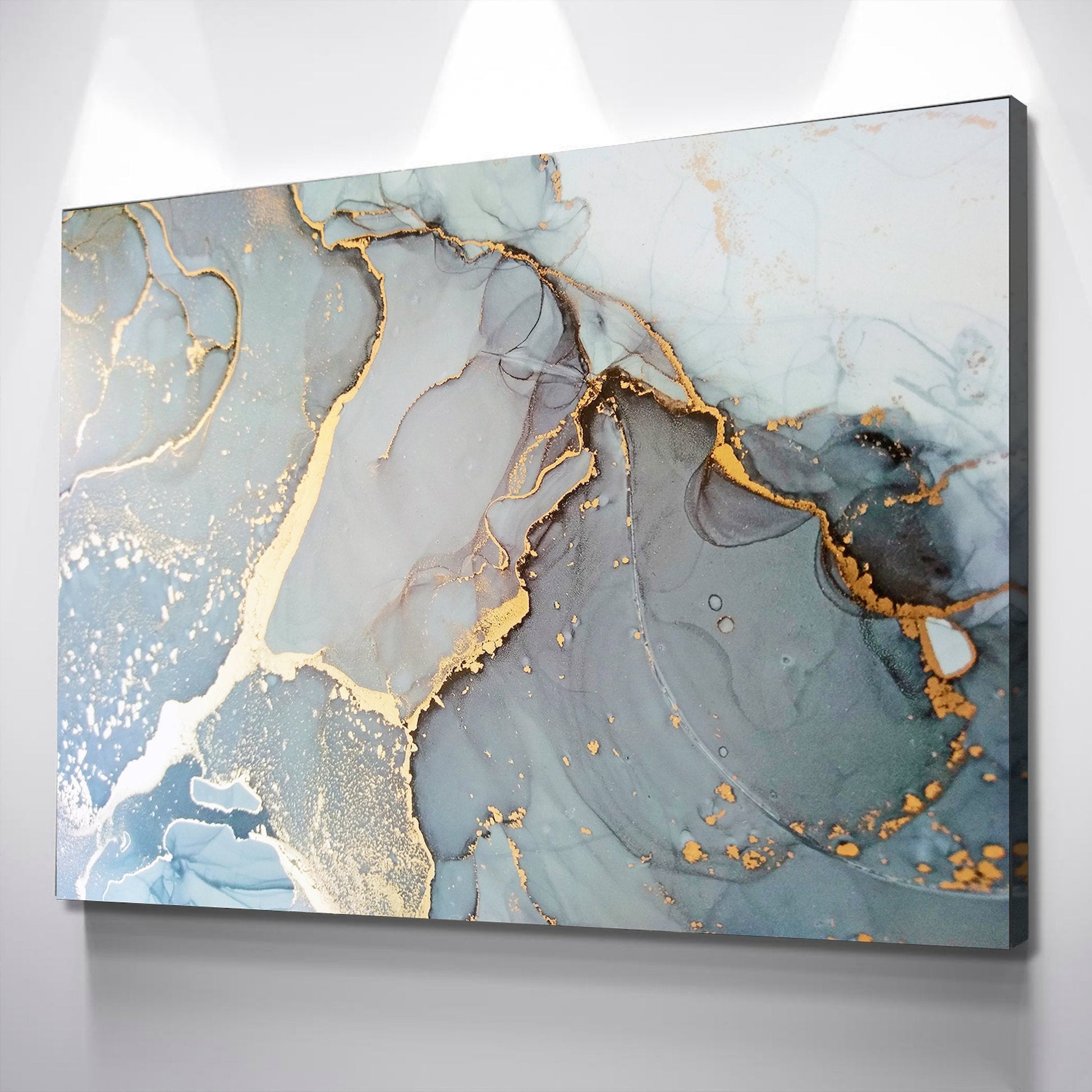 Marble Wall Art Modern Abstract Canvas Artwork Contemporary Home Decor Canvas Wall Art Ready to Hang Canvas