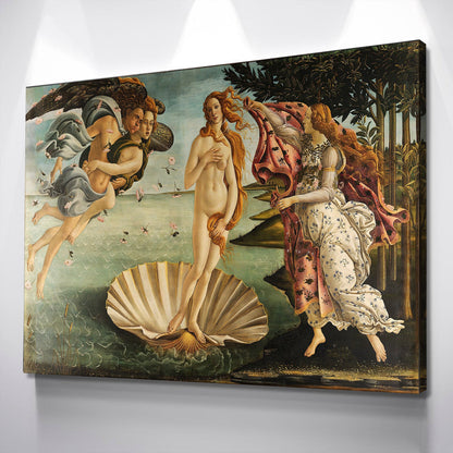 The Birth of Venus Sandro Botticelli Framed Canvas Wall Art for Living Room Bedroom Canvas Prints for Home Decoration Ready to Hanging