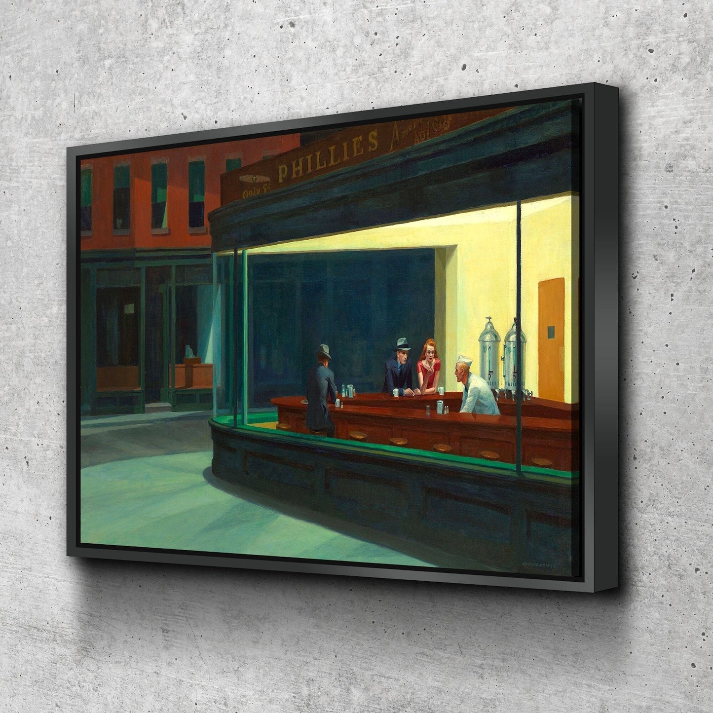 Nighthawks 1942 Canvas Art Print by Edward Hopper Reproduction Poster Print