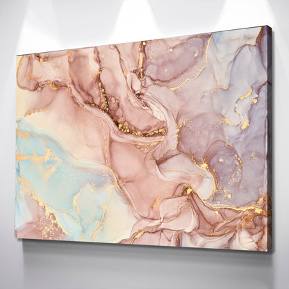 Pink Marble Wall Art, Abstract Marbling, Gold Abstract Wall Art, Gold Marble Print, Marble Artwork Print, Large Wall Art, Marble Wall Decor