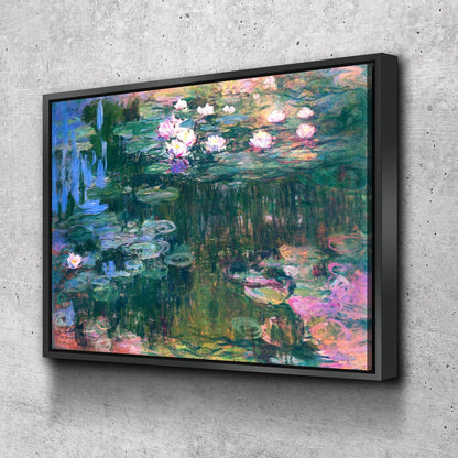 Claude Monet Water Lilies Print Canvas Wall Art Reproduction