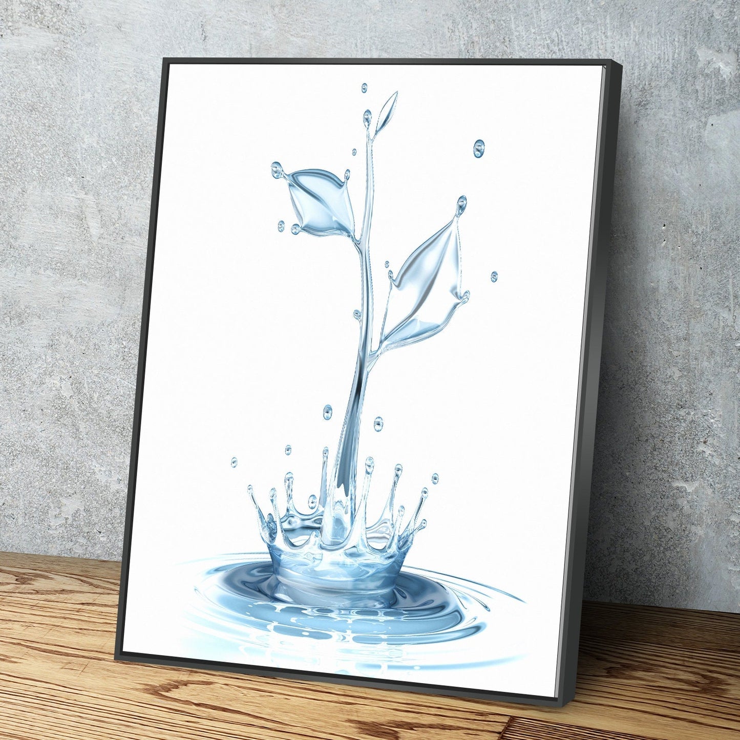 White Leaf Splash Portrait Bathroom Wall Art | Bathroom Wall Decor | Bathroom Canvas Art Prints | Canvas Wall Art