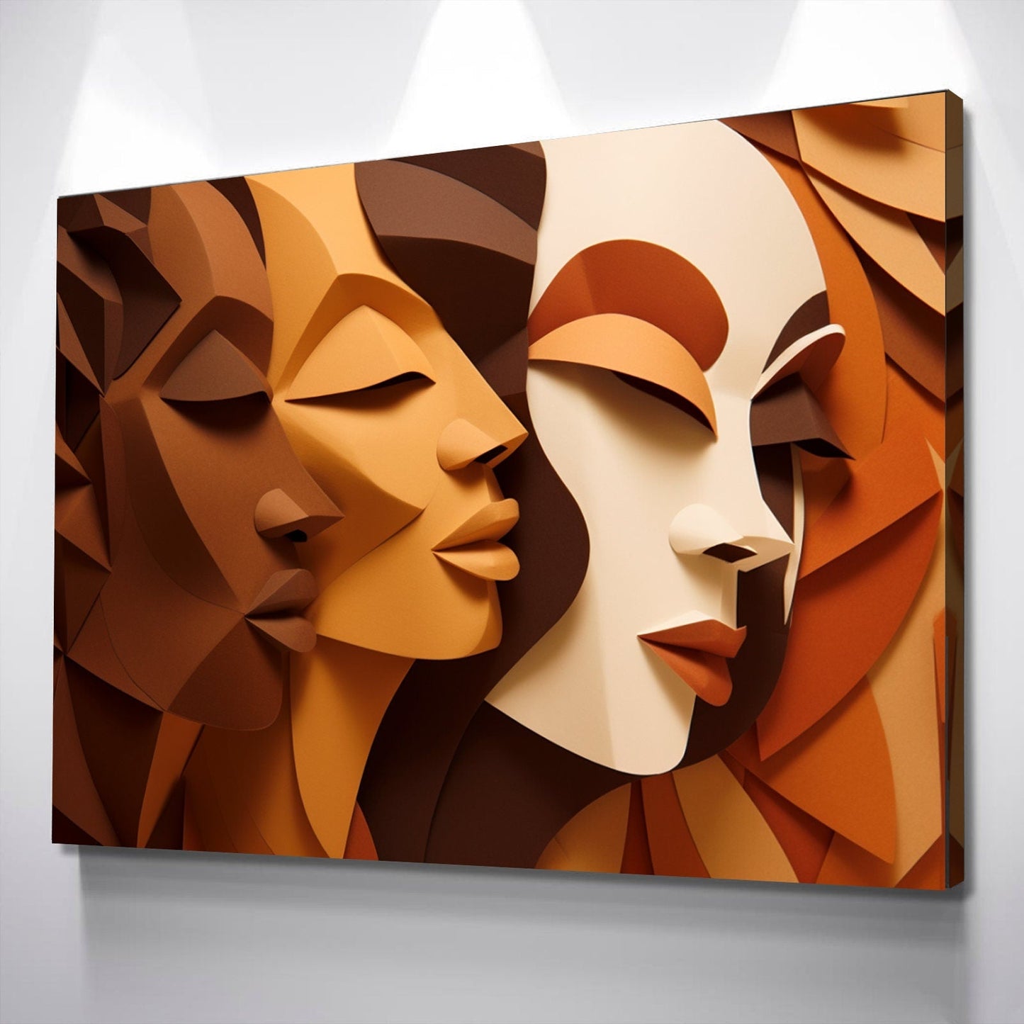 African American Wall Art | African Canvas Art | Canvas Wall Art | Black History Month Women Faces Canvas Art