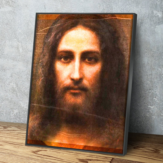 Real Face of Jesus Christ | Jesus Christ Picture | Christian Jesus Face Shroud of Turin Catholic 9995 | Christian Canvas Wall Art