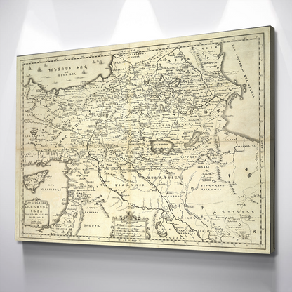 Map of Great Armenia; Antique Map; Historic Cartography; 1751 Canvas Wall Art Framed Print - Various Sizes