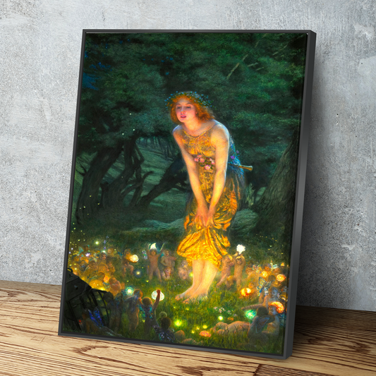 Midsummer Eve Edward Robert Hughes 1908 Art Print Portrait Vintage Poster Canvas Wall Art Décor Gift