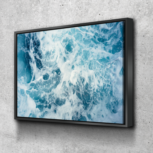 Ocean Waves at Daytime Landscape Bathroom Wall Art | Living Room Wall Art | Bathroom Wall Decor | Bathroom Canvas Art Prints | Canvas Wall Art