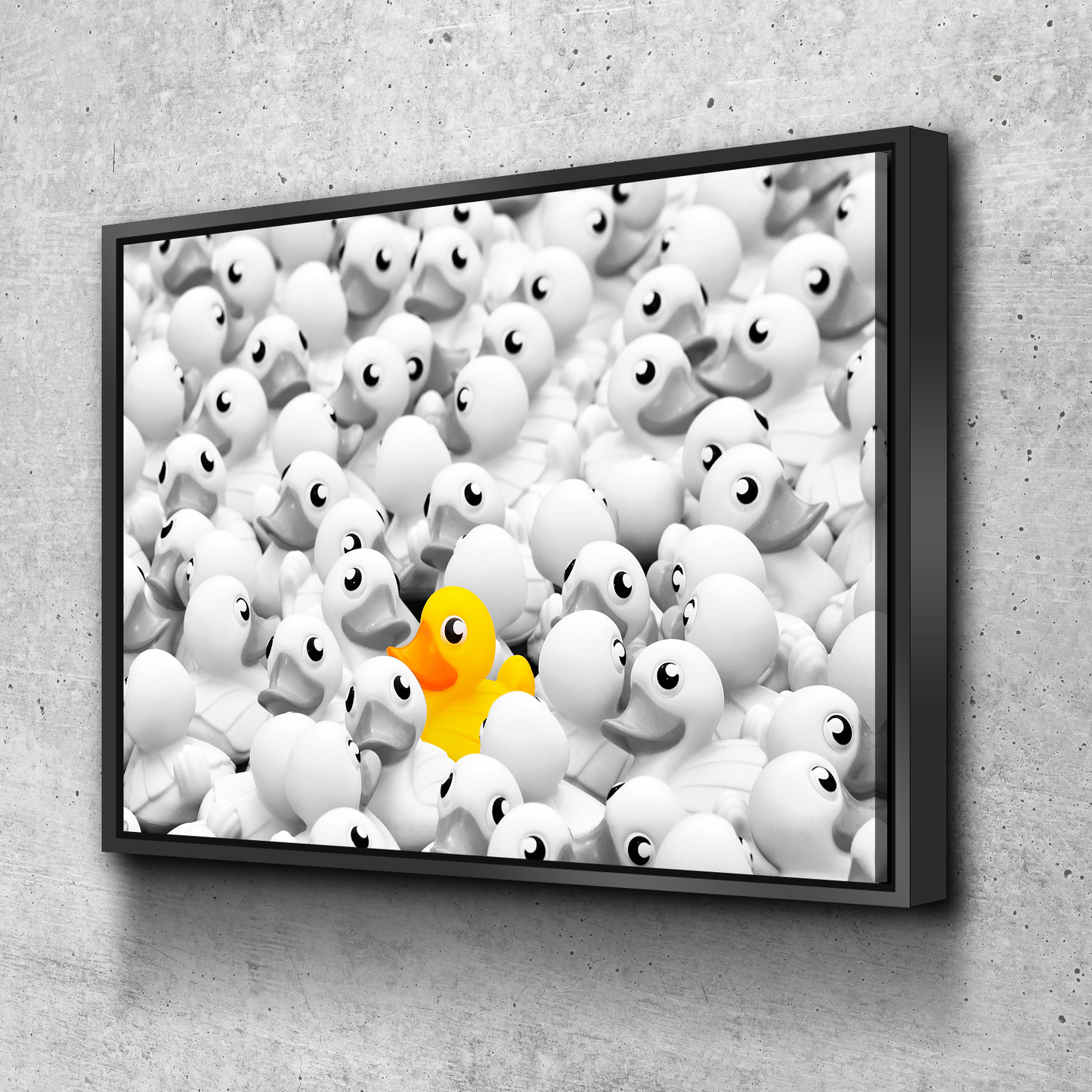 Yellow Rubber Duck Bathroom Grey Bathroom Wall Art | Bathroom Wall Decor | Bathroom Canvas Art Prints | Canvas Wall Art