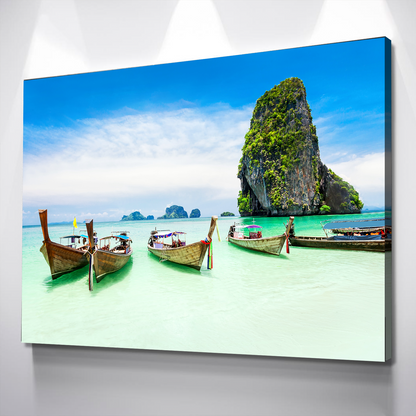 Phuket Beach Thailand Sunset Canvas Wall Art | Famous Places Art Living Room Wall Art