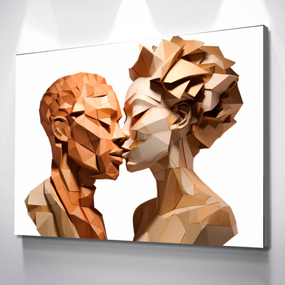 African American Wall Art | African Canvas Art | Canvas Wall Art | Black Love Wedding Gift I Do Kiss the Bride | Black History Month Canvas Art