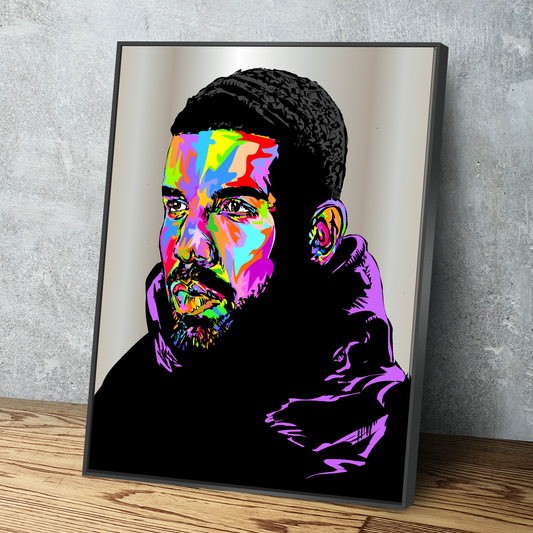 technodrome1 | African American Art | Drizzy Six Scorpion Hip Hop Music Legend | Canvas Wall Art Framed Print Poster