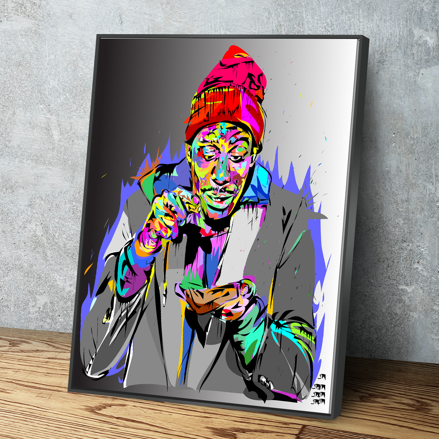 technodrome1 | African American Art | Chappelle Tyrone Biggums Comedy Legend | Canvas Wall Art Framed Print Poster