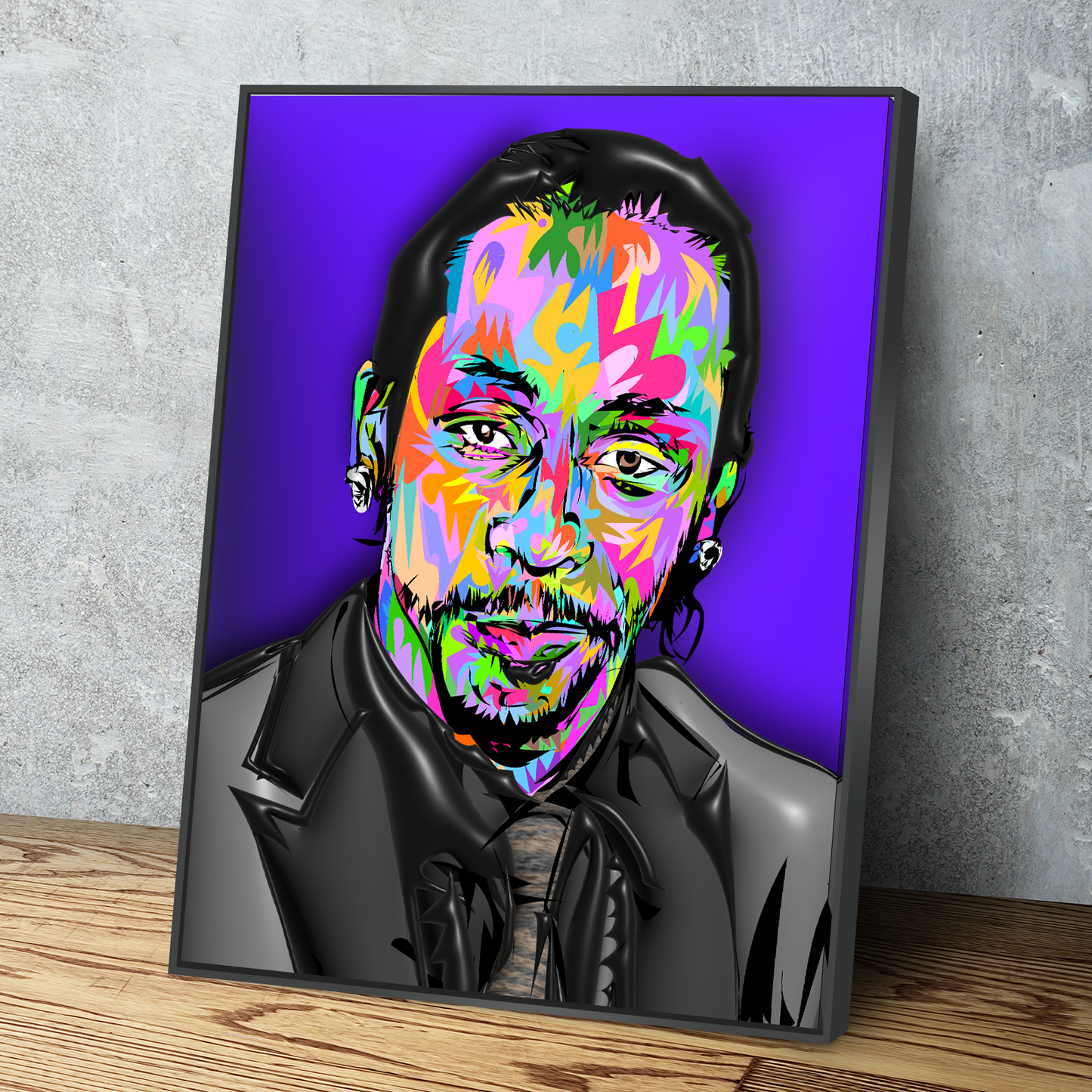 technodrome1 | African American Art | Katt Williams Comedy Legend | Canvas Wall Art Framed Print Poster