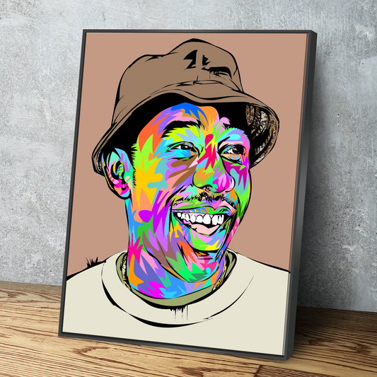 technodrome1 | African American Art | Tyler The Creator Rap Music Legend | Canvas Wall Art Framed Print Poster