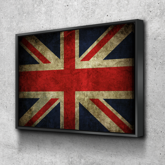 Union Jack - Canvas Wall Art Framed Print - Various Sizes