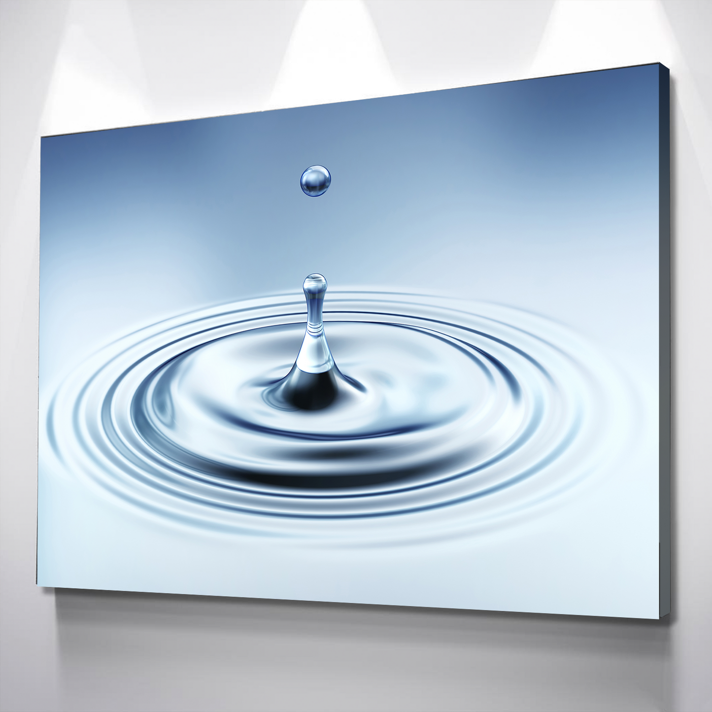 Water Drop Landscape Bathroom Wall Art | Bathroom Wall Decor | Bathroom Canvas Art Prints | Canvas Wall Art