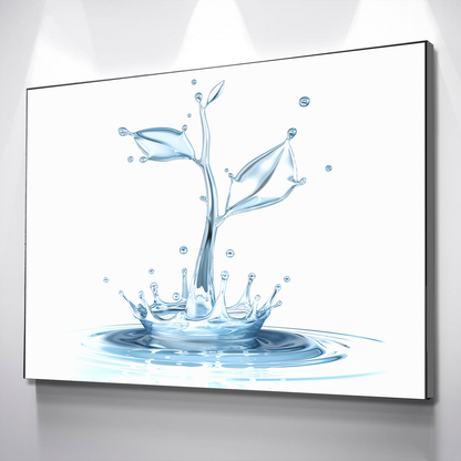 White Leaf Splash Bathroom Wall Art | Bathroom Wall Decor | Bathroom Canvas Art Prints | Canvas Wall Art