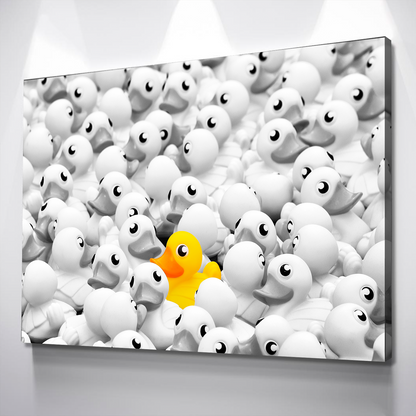 Yellow Rubber Duck Bathroom Grey Bathroom Wall Art | Bathroom Wall Decor | Bathroom Canvas Art Prints | Canvas Wall Art